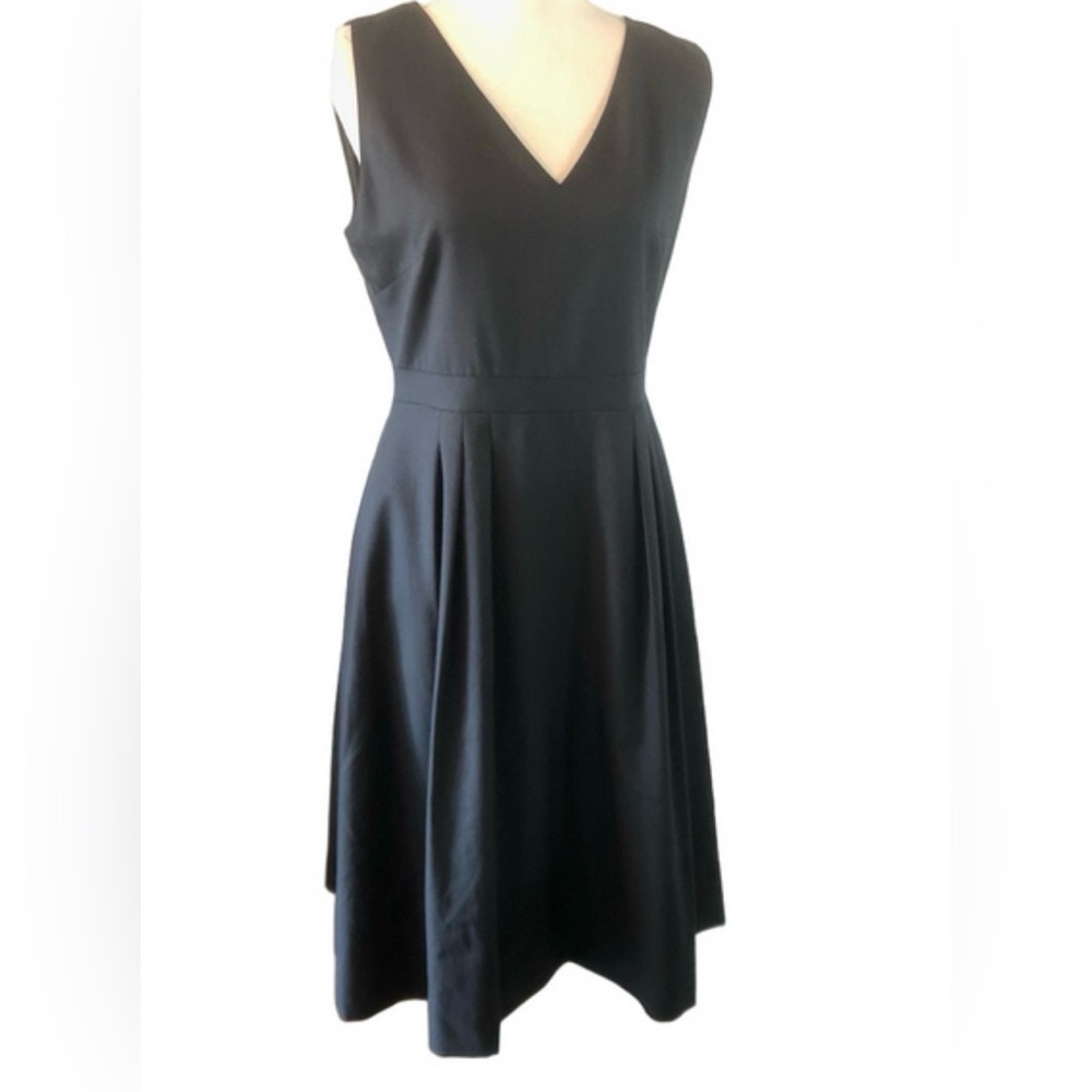 J. Crew Classic Black Midi Dress
